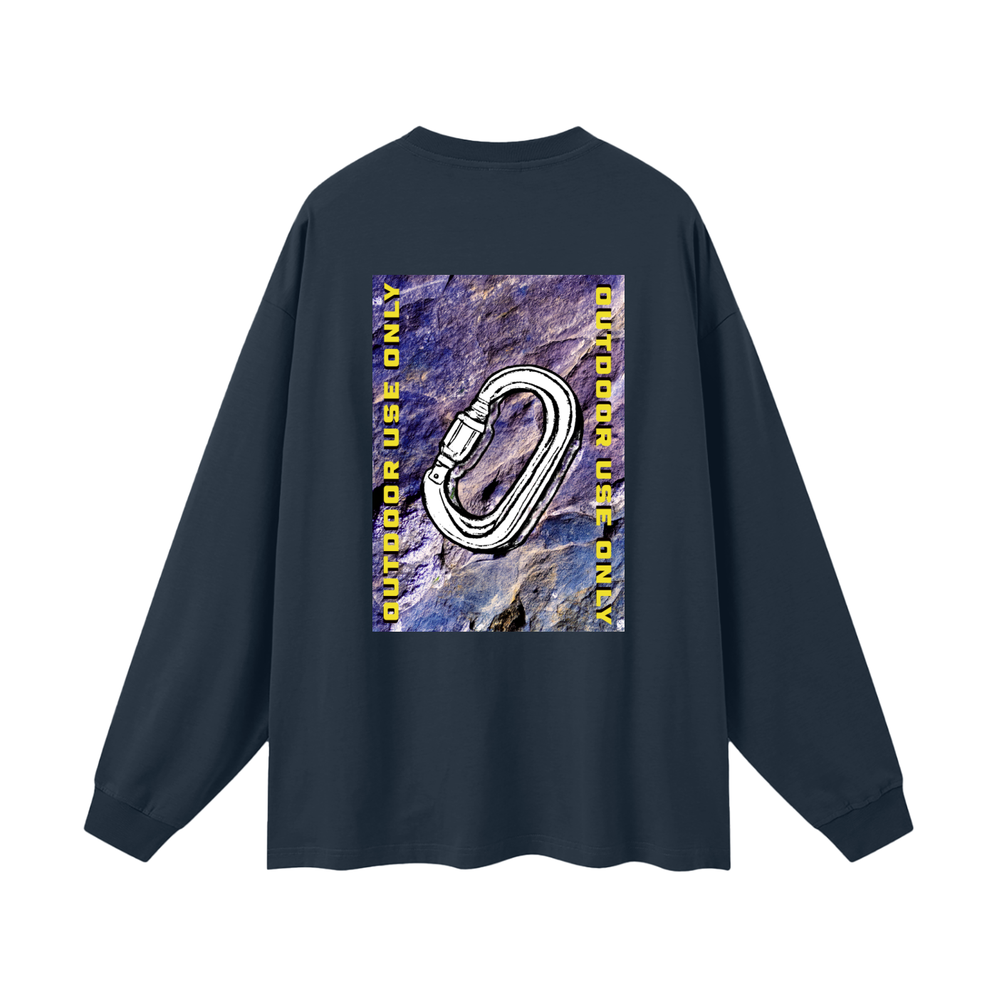 'Carabiner' Long Sleeve Navy T-shirt