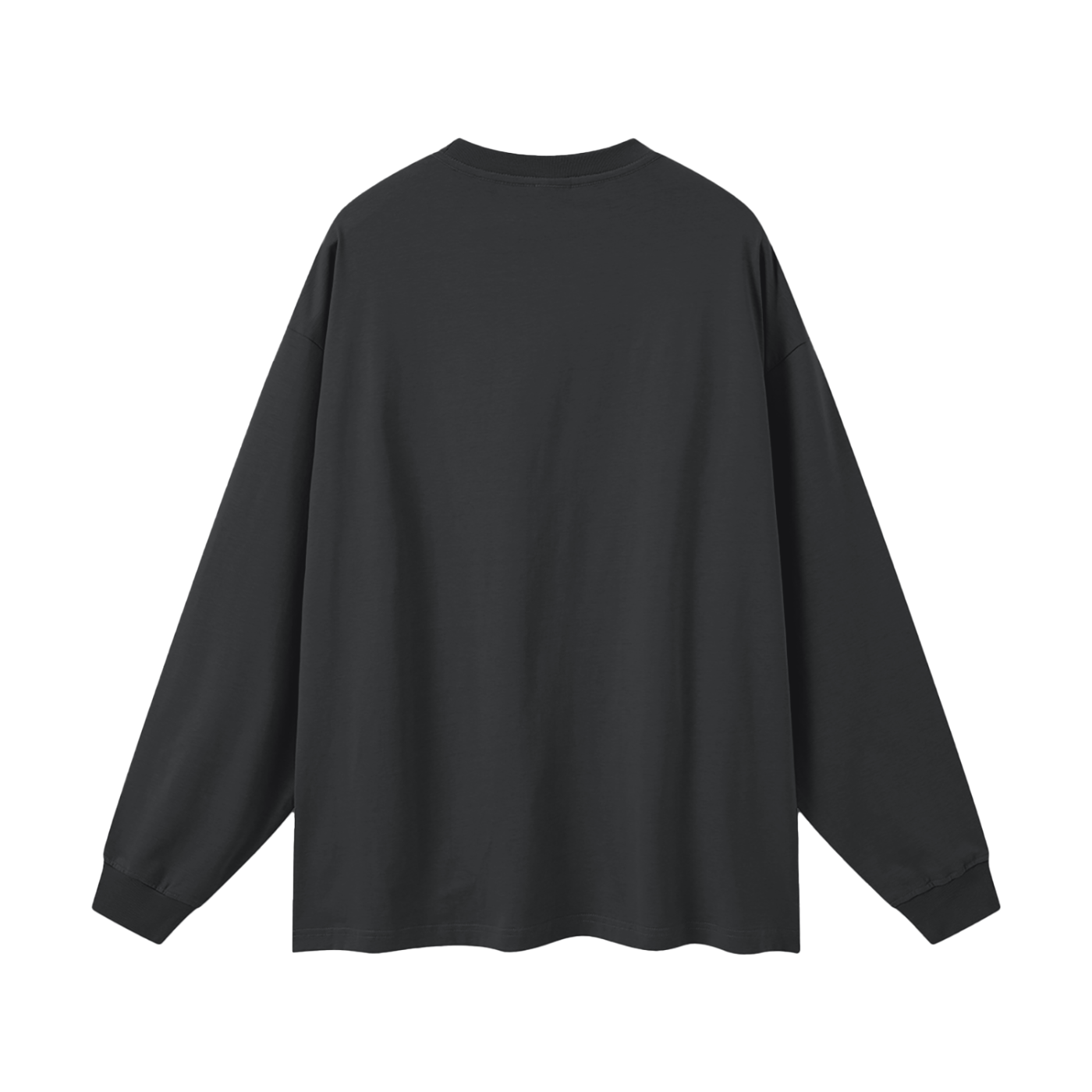 'Knots' Long Sleeve Oversized Carbon Grey T-shirt.