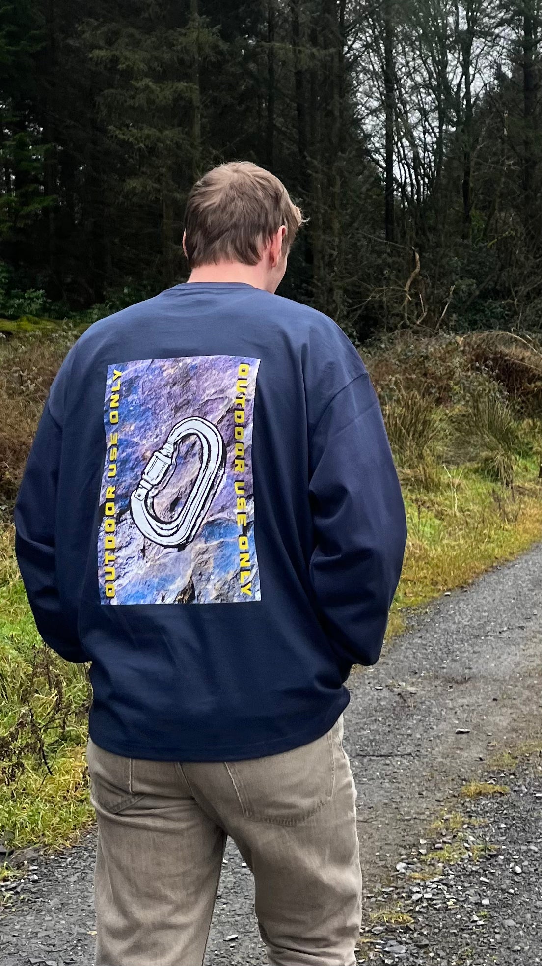 'Carabiner' Long Sleeve Navy T-shirt