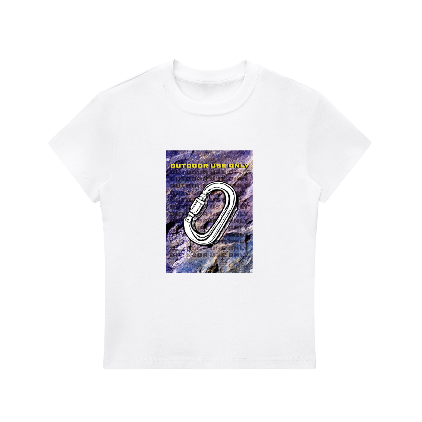 'Carabiner' Women's Slim Fit T-shirt White
